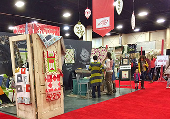 Stampin' Up! indoor tradeshow display.