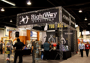 Right Way Nutrition indoor tradeshow display.