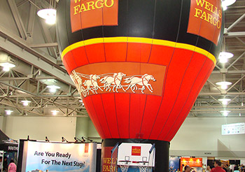 Wells Fargo indoor balloon tradeshow display